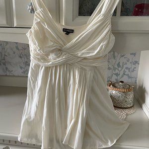 Express cream babydoll tank top
